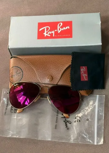 Óculos Ray-Ban Aviator Metal RB3025 Original Completo