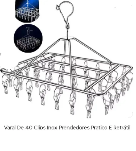 Cabideiro em Inox para secar roupas