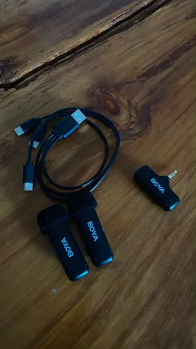Microfone Lapela Boya 2 un. para câmera