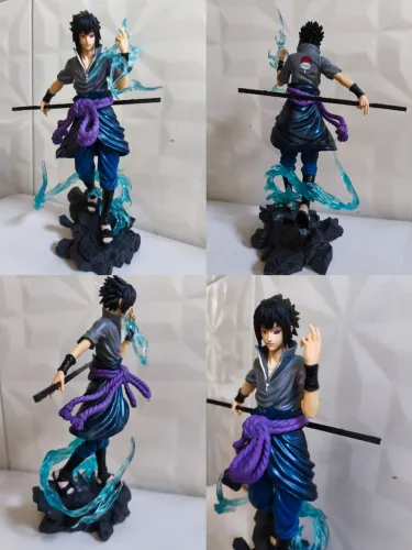 Kit 3 bonecos Saski 23cm. Itachi 22cm, Madara 18cm