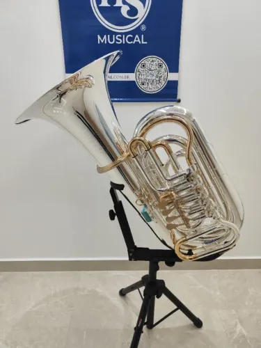Tuba 5/4 HS Musical TB2 Sib - Prata c/ Ouro - Nova R$35.900,00 -Aceito trocas -Parcelo 18x