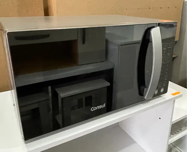 Micro-ondas Consul 32 Litros cor branco espelhado com Menu Fácil - 220V