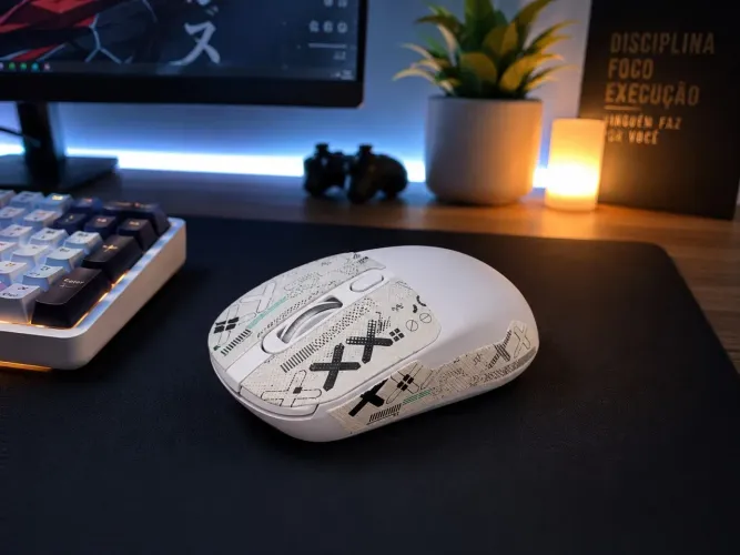 Mouse Gamer Branco customizado