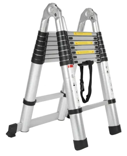 Escada Telescópica 3,8 Metros 13 Degraus 150 kg Multifuncional