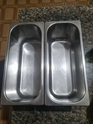 Cuba de inox 6 litros tem 2 unidades em bom estado