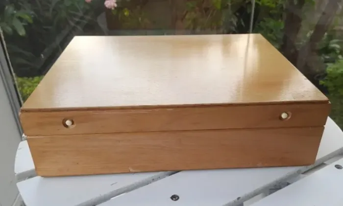 Maleta antiga para faqueiro Hércules anos 70   35cm x 44cm