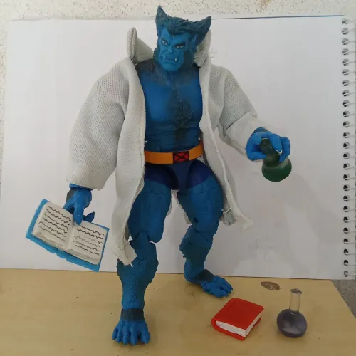 Jaleco e acessórios pra Beast Fera Marvel legends.