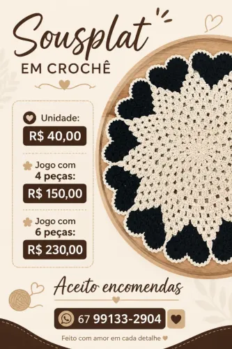 Sousplat crochê