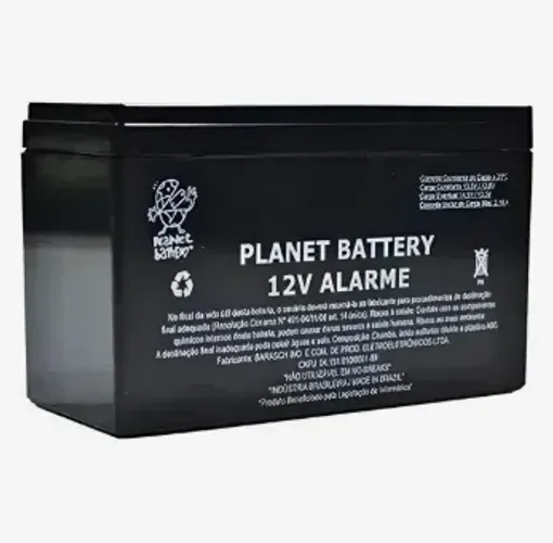Bateria 12v Planet para Alarme, Cerca Eletrica e Nobreak