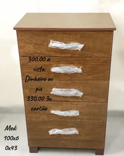 Cômoda 5 gavetas nova