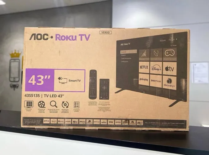 Smart tv AOC 43 polegadas lacrada na caixa nova
