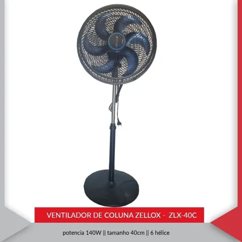 Ventilador Zellox 40cm Coluna