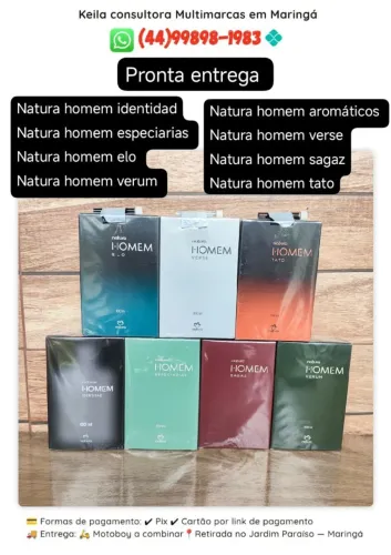 Perfume natura homem pronta entrega 