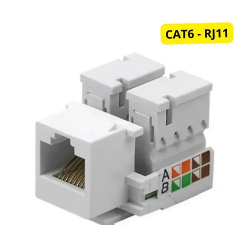 Conector Femea Rj11 Keystone Cat6 Branco Cat-6 Branco