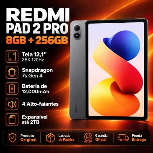 Redmi Pad 2 Pro 8/256GB Tela 12.1 2.5K 120Hz