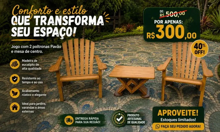 Lindo jogo de poltronas