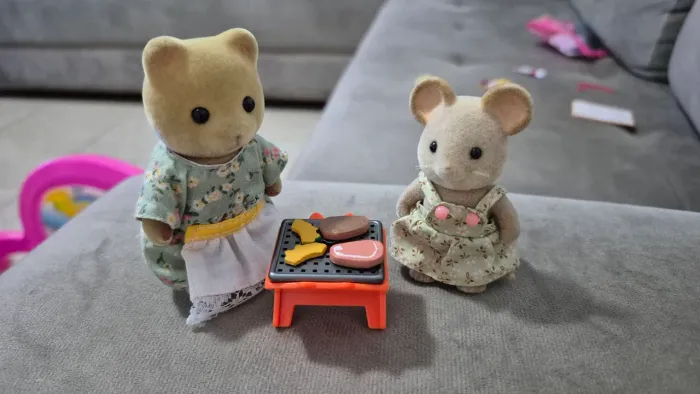 Kit churrasco gatcha compatível com sylvanian