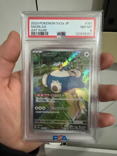 carta graduada pokemon snorlax art rare psa 8