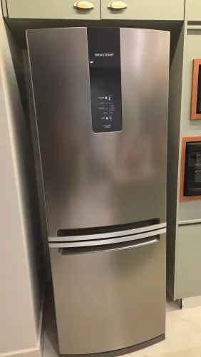 GELADEIRA INOX BRASTEMP 447 LITRO 2 PORTAS