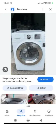 Máquina lava e seca Samsung eco bubble 11kg retirar peças