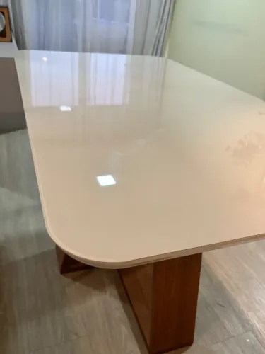 Mesa de Jantar - 6 lugares - Tampo de Vidro