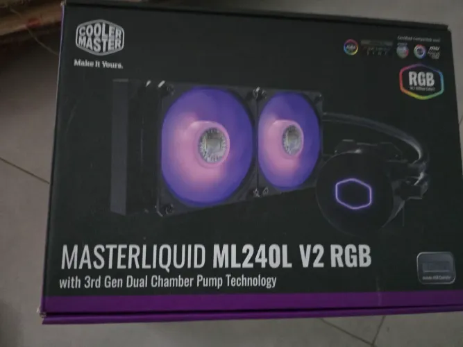 Water Cooler Master Ml240l V2 240mm LGA 1851/1700/1200/2066/2011-v3/1151/AM2 até AM5