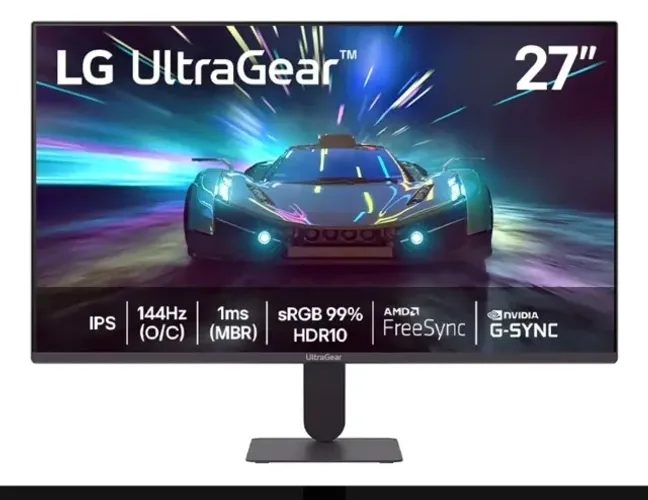 Monitor LG UltraGear? 27" FHD 144Hz | 27G411A-B, 1ms (MBR), NVIDIA G-SYNC, AMD FreeSync, H