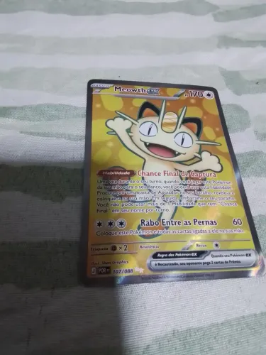 Meowth EX 107/088 em estado Near Mint