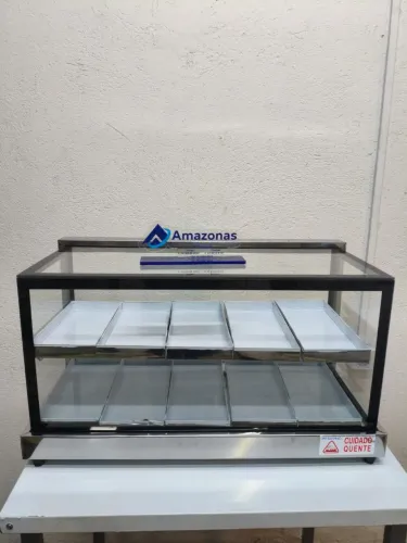 Vitrine Quente para Salgados - 12 Bandejas