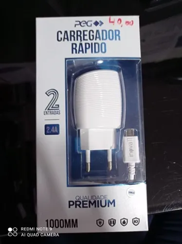 Carregador veicular carga rápida com 2 entradas USB.novo 