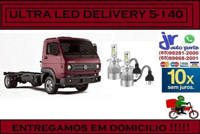 Lampada Ultra LED (Alta e Baixa) Volkswagem Delivery 5-140 6000K 12V 24V