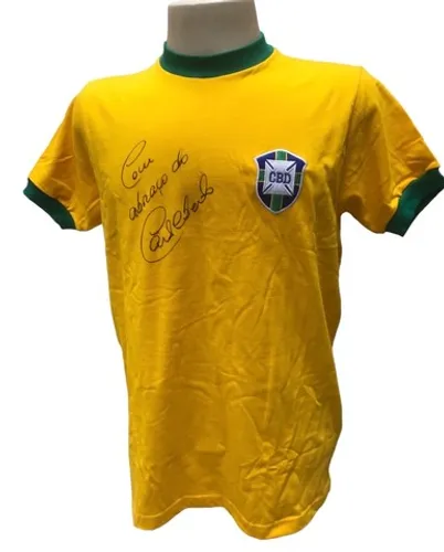 Camisa Copa Athleta 1970 vendi urgente Seleção Brasileira assinada original