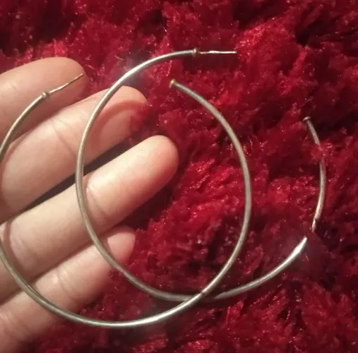 Brinco argola tamanho médio prata 925