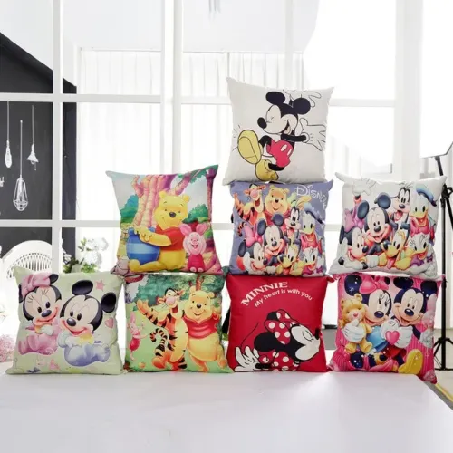 Capas Almofada Decoração Infantil Festa Ambiente Retrô Turma Mickey Mouse Minnie Minn