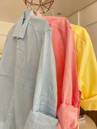 Camisas de Linho - Azul, Rosa e Amarela