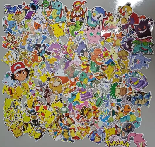 Adesivos Pokemon Ash Pikachu Mewtwo Eevee