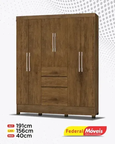 Guarda Roupa 7 Portas 2 Gavetas Super Lindo Fazemos Entrega
