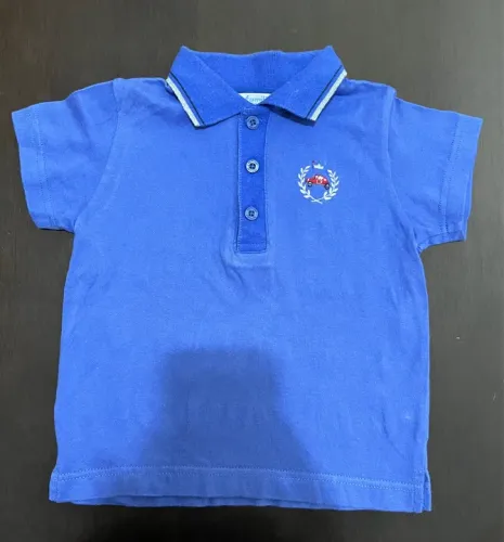 Polo Infantil - Azul - Tamanho 18 a 24meses