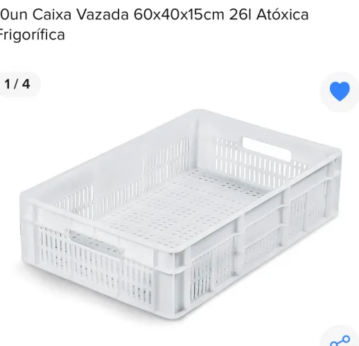 100 caixas empilhaveis para frigorífico 