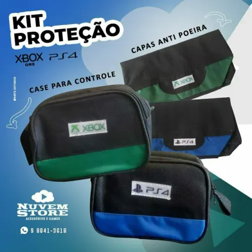 Capa anti poeira PS4 Xbox 360 Xbox one e Case para controle Xbox   leia a descrição 