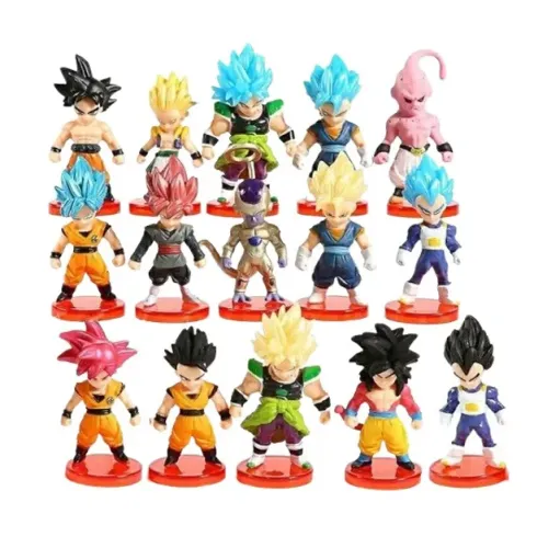 PRONTA ENTREGA | Bonecos Dragon Ball Z Kit com 15 - Fazemos Entrega