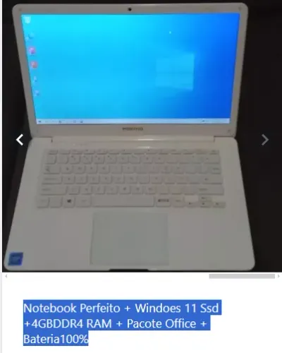  *40 - Notebook Perfeito +Windoes 11 Ssd +4GBDDR4 RAM + Pacote Office + Bateria100%