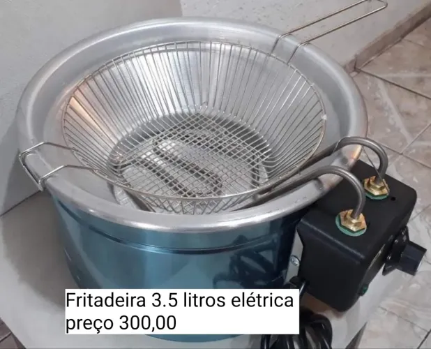 Fritadeira elétrica de tacho 3,5 lt 110w nova 