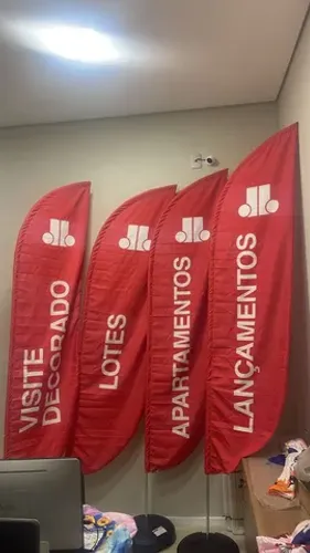 Wind banner 3 metros completo