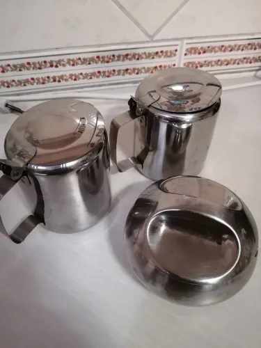 Jogo de chá ou café inox vintage 