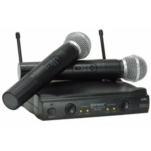 Kit 2 Microfone Sem Fio - Palestra Karaokê Show Eventos Fim de Ano Natal Reveillon