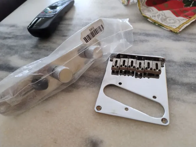 Placa de controle e ponte para guitarra Telecaster 