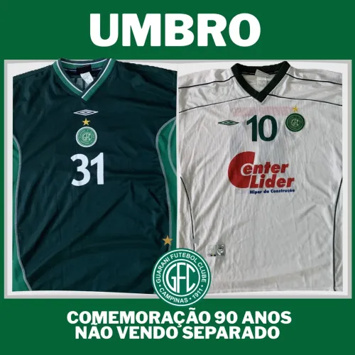 2 Camisetas Umbro - Guarani Futebol Clube