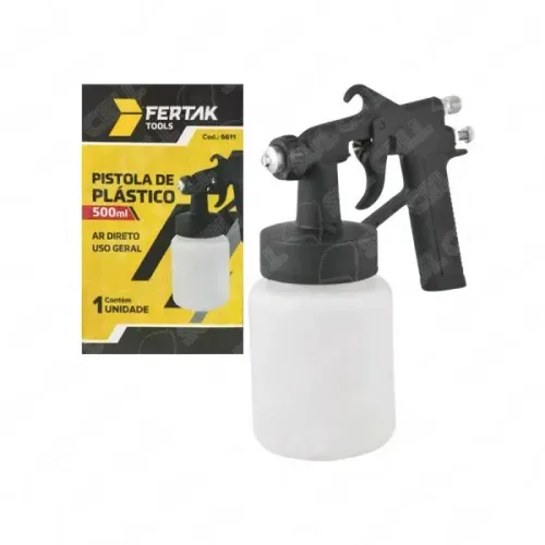 Pistola de plástico para pintura 500ml Fertak 6611