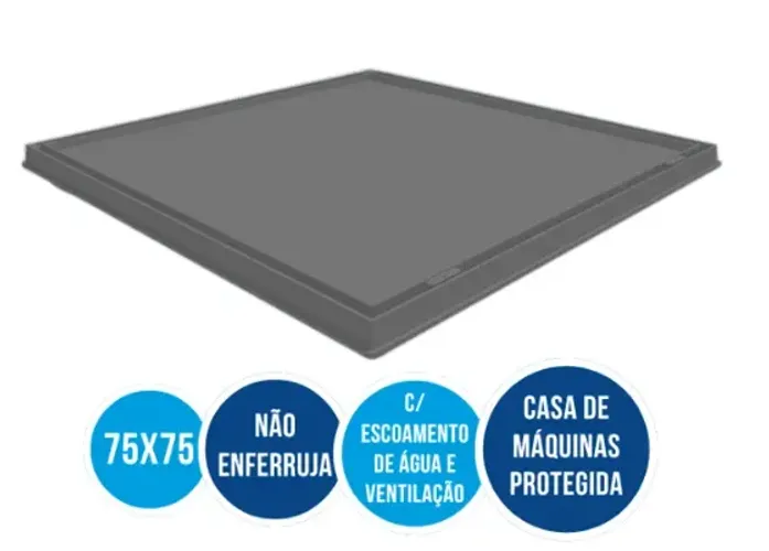 Tampa p/ Casa de Máquinas 75x75 Invisível - GDA